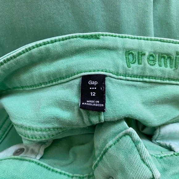 🌟 GAP- Super Skinny Ankle Mint Green Jeans- Size 12 - Picture 10 of 10